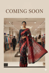 Midnight Bloom Banarasi Saree The Ink